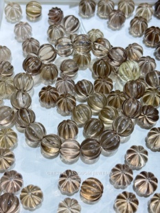 天然茶晶南瓜珠净体diy原创手链吊坠车挂项链幸福吉祥朋友礼物