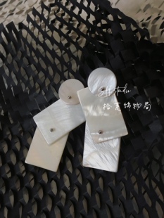 天然白贝原创简约耳饰婚品