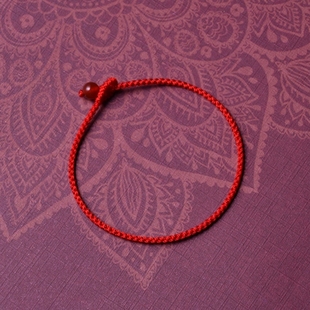 本命年红绳手链手工编织男女情侣款 转运手绳简约幸运脚链饰精品