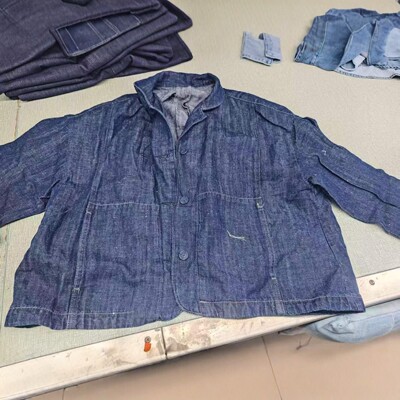 日本贵牌棉麻工装外套衬衫