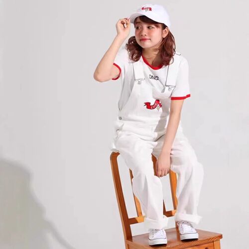 亏本清日系森系薄宽松工装背带裤