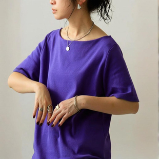 简洁上等好棉经典百搭打底外穿2025日本贵牌宽松短袖纯棉t恤