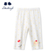 棉透气波点印花松紧裤 deideiup女童打底裤 微弹七分裤 薄款 宝宝夏季