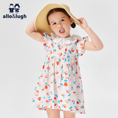 连衣裙中小童宝宝蕾丝碎花 阿路和如女童夏款 清仓 商场同款