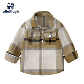 男童宝宝上衣洋气衬衣外套韩版 阿路和如童装 春季 2025新款 儿童衬衫