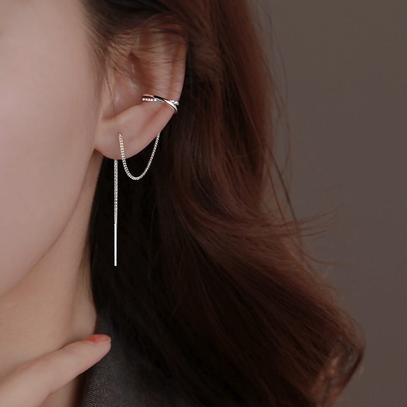 Z小姐925纯银耳夹款耳线