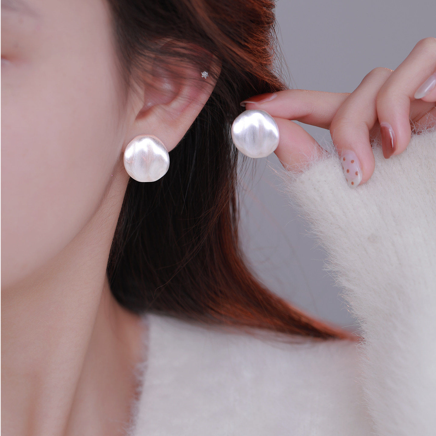 Z小姐925银针方圆球拉丝耳钉2026新款气质百搭轻奢设计感耳环耳饰,饰品/流行首饰/时尚饰品新,耳钉,淘宝优惠券,粉丝福利购,淘宝优惠卷