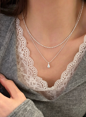 Z小姐双层水滴叠戴项链女