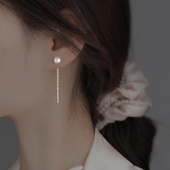 Z小姐925纯银淡水珍珠耳线女耳饰2024新款 气质耳钉流苏耳环 爆款