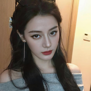 Z小姐999银针交叉流苏耳环女一款 两戴耳钉轻奢气质高级感2025新款