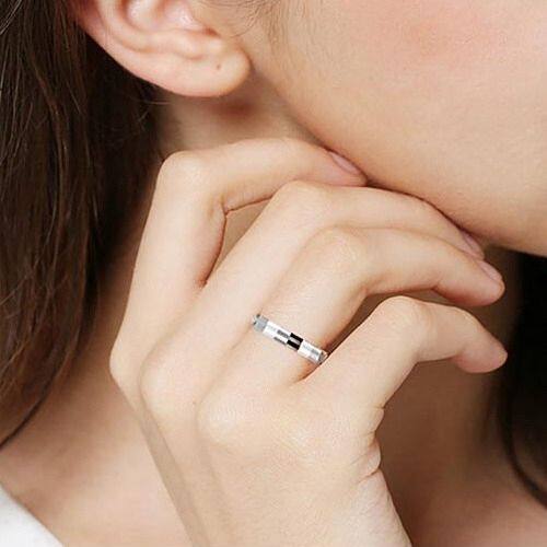 s925纯银个性百搭戒指男女情侣款对戒活口简约时尚韩版不掉色ins