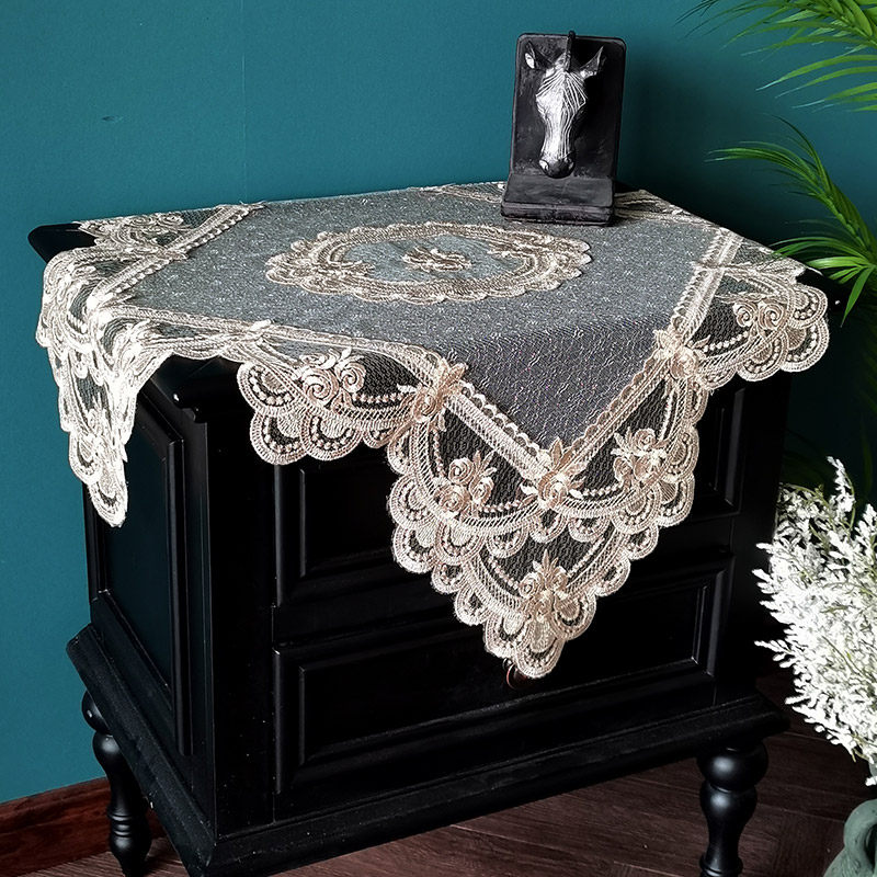 欧式床头柜盖布蕾丝网纱电视机洗衣机微波炉盖巾防尘罩套茶几盖布,居家布艺,床头柜盖布,淘宝优惠券,粉丝福利购,淘宝优惠卷