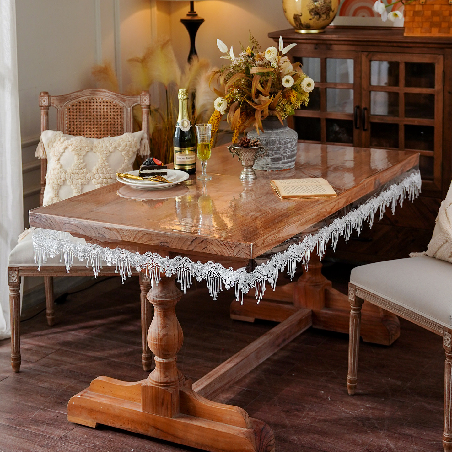 pvc烤火桌子罩套防水防油烤火罩刺绣餐桌布法式家用冬季烤火炉罩,居家布艺,烤火罩,淘宝优惠券,粉丝福利购,淘宝优惠卷