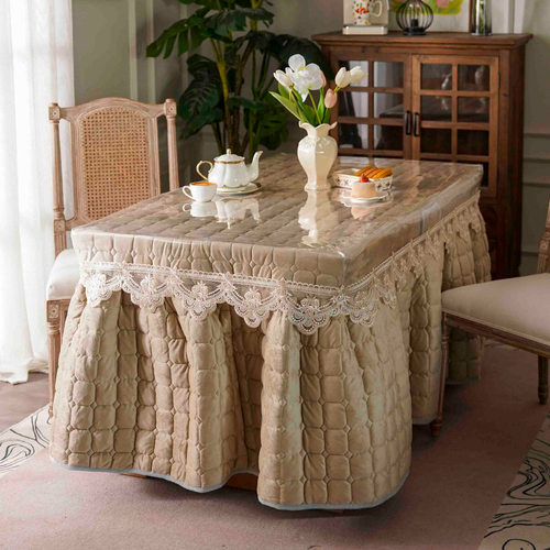 防水防油烤火罩蕾丝绣花pvc材质