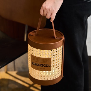 2025新款中秋月饼礼盒包装盒手提皮带藤编桶蛋黄酥礼品盒子教师节