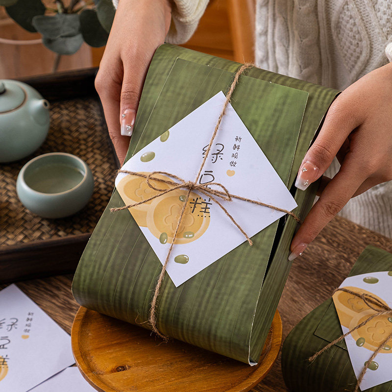 古风绿豆糕包装盒子创意盒子端午冰糕打包盒手提礼盒手工艾草青团