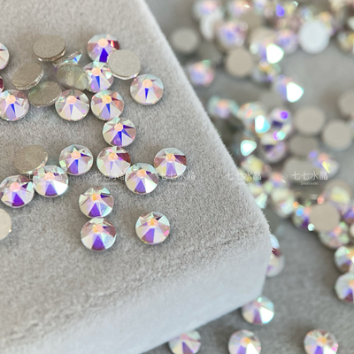 正品施家水晶华子平底圆钻001ab彩白美甲饰品装饰宠物发夹diy