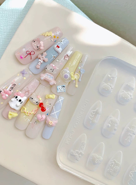 KUSACOLLECTION美甲模具kt凯蒂猫蝴蝶结幽灵甜美diy穿戴甲模具