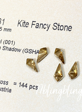 正品水晶美甲钻4731尖底异形钻美甲翅膀饰品钻金色魅影