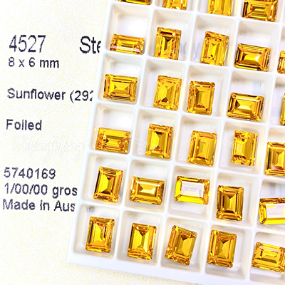 正品施家水晶华子4527尖底冰糖292向日葵黄美甲饰品指甲装饰