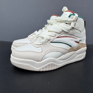 安踏波浪鞋丨潮流板鞋女鞋高帮皮面厚底增高复古运动鞋922348088