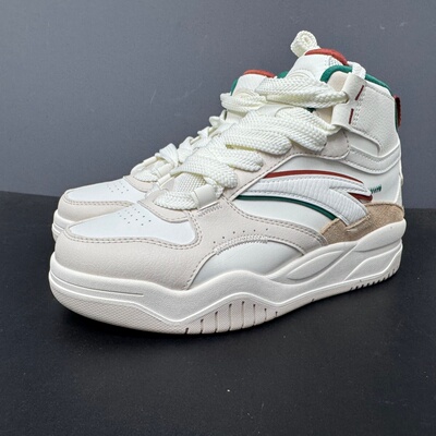 安踏波浪鞋丨潮流板鞋女鞋高帮皮面厚底增高复古运动鞋922348088