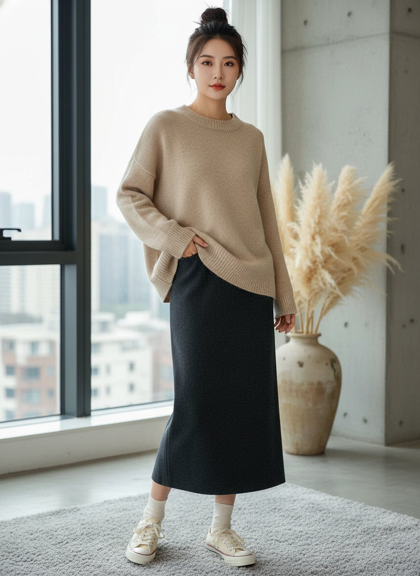 2026新款早春款名媛时尚百搭简单明了长袖针织开衫上衣女裙子裤子