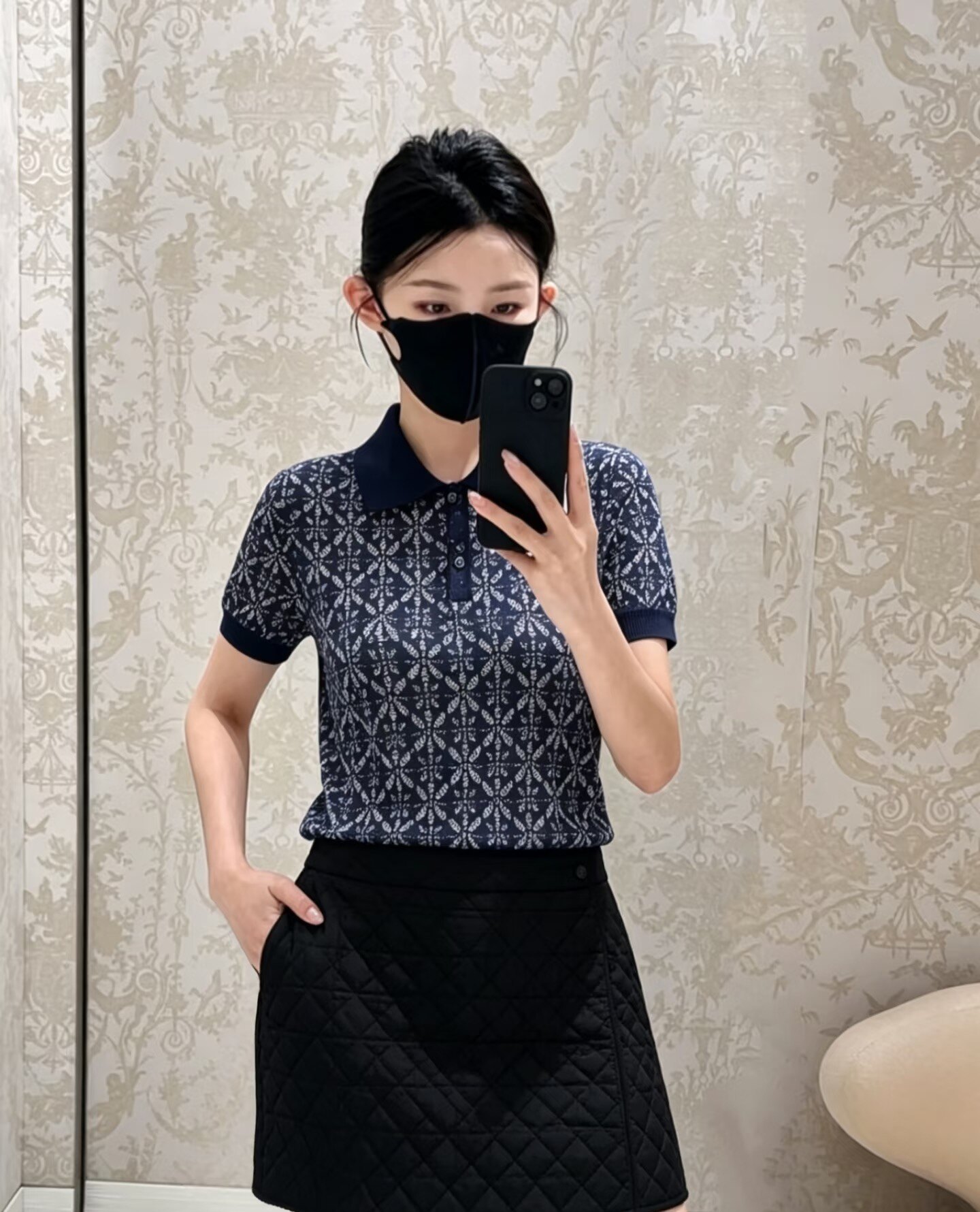 2026早春新款字母老花拼接撞色休闲翻领POLO衫短袖男宽松T恤女