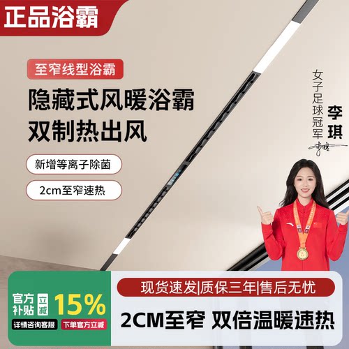 线性极窄隐藏式风暖浴霸
