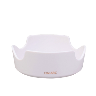 佰卓EW-63C遮光罩 适用佳能18-55 STM镜头单反800D/760D/750D/700D/200D/100D相机配件保护罩58mm白色可反扣