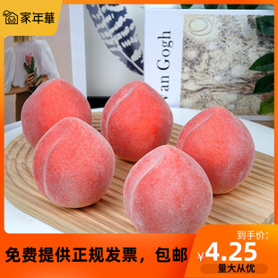 仿真水蜜桃子 油桃 蟠桃 寿星桃 假桃子水果店铺软装饰玩教具模型