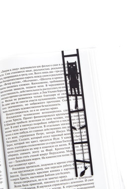 乌克兰Dmitriy精致文艺创意喵星人猫咪钓鱼动物书签文创励志礼物