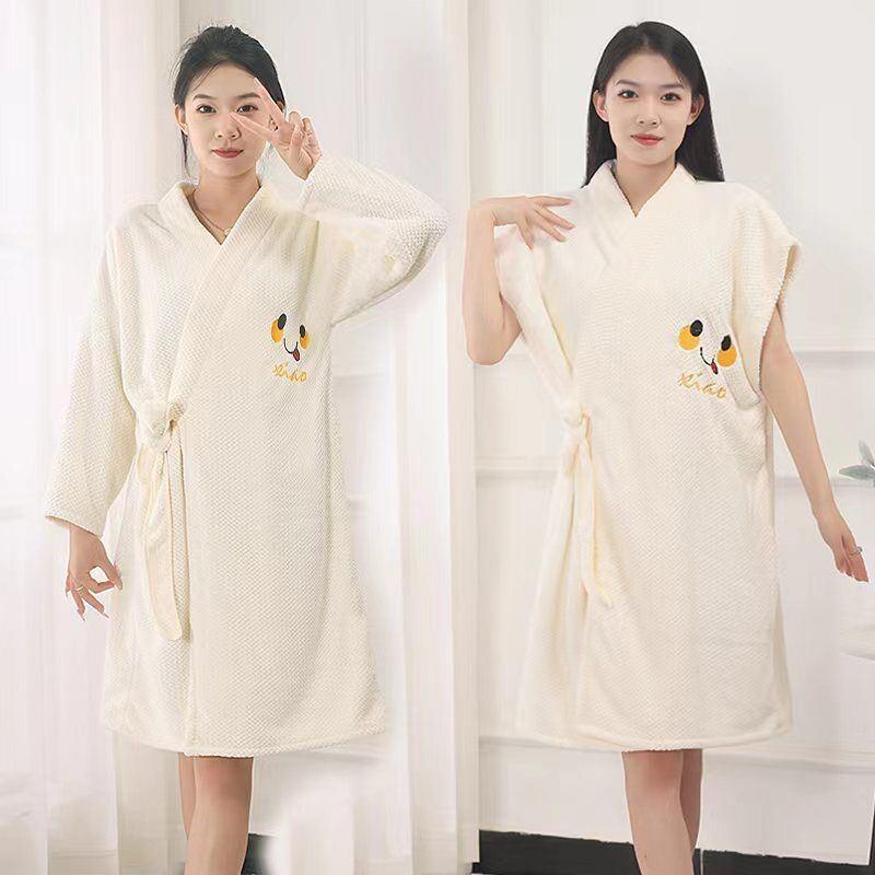可穿式系带浴袍睡袍吸水成人裕裙
