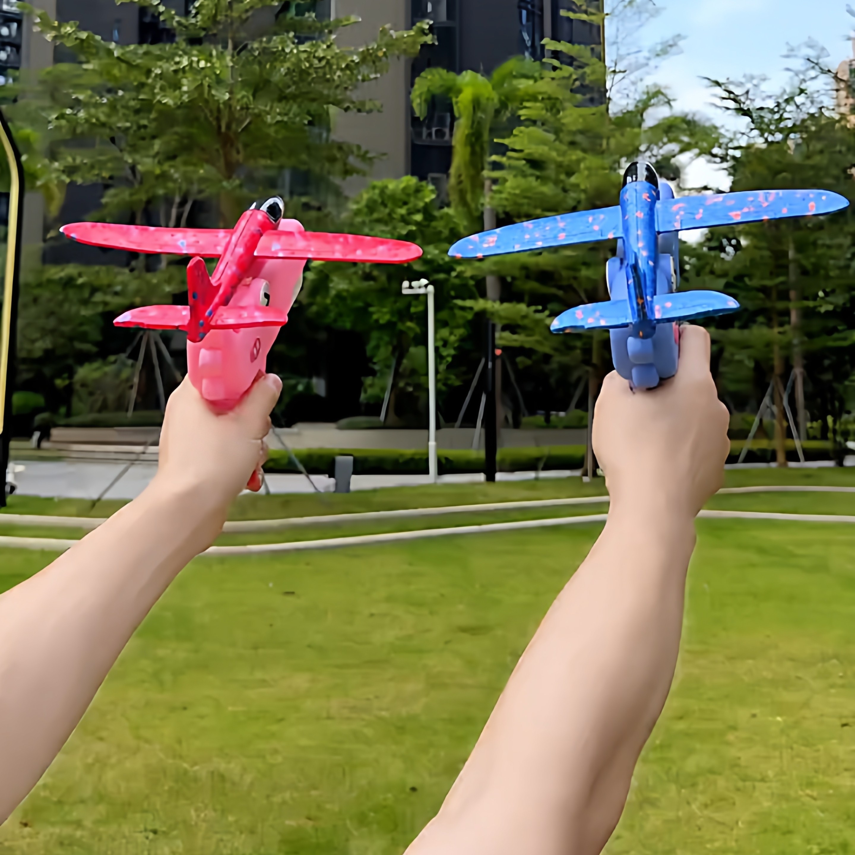 呆萌恐龙泡沫飞机枪户外耐摔玩具手抛滑翔男孩女孩儿童弹射玩具枪,玩具/童车/益智/积木/模型,弹射飞机,淘宝优惠券,粉丝福利购,淘宝优惠卷