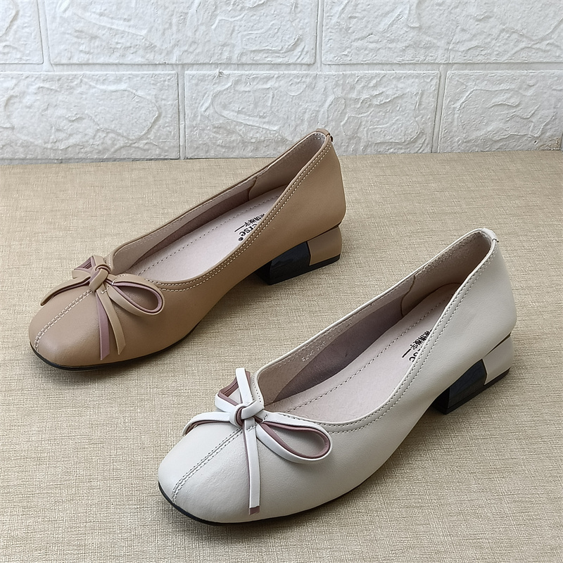 2025新款日常女鞋蝴蝶结浅口