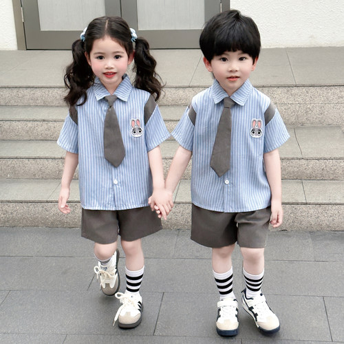 六一儿童表演服夏季男女童疯狂动物城兔子警官cos服学院风jk套装
