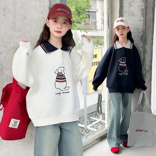 卫衣秋季 中大童爆款 女童Polo衫 新款 衣服 休闲秋装 女孩打底上衣童装