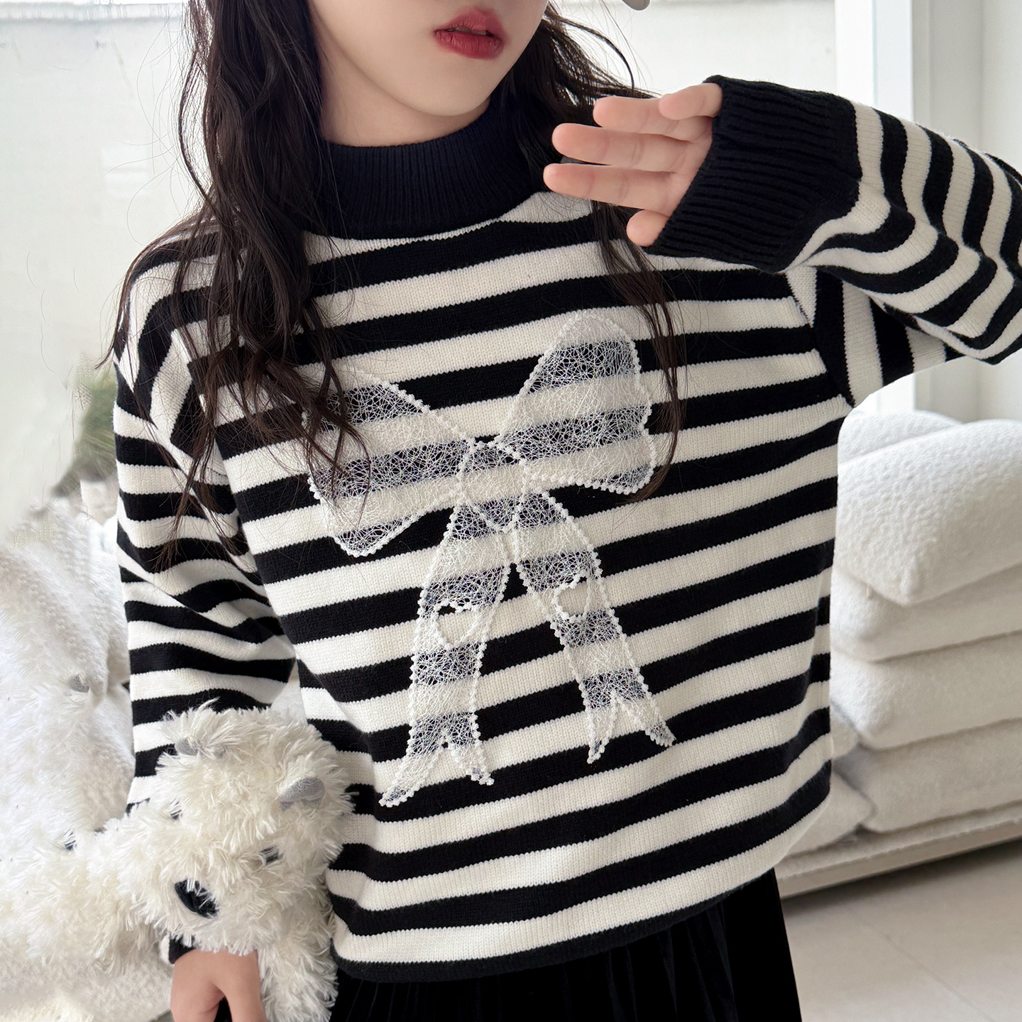 女童毛衣冬季新款打底衣中大童女孩网红爆款针织衫上衣童装衣服潮