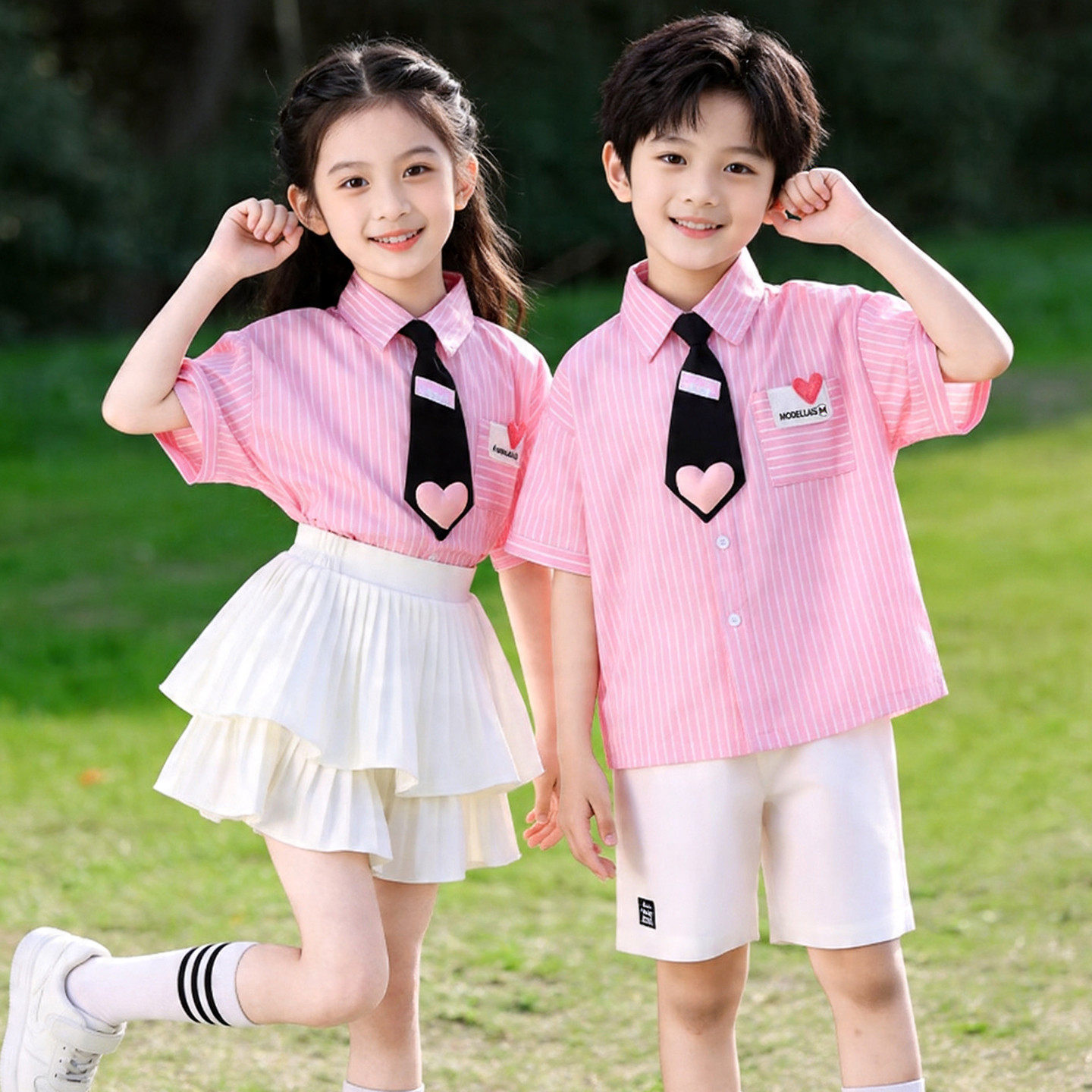 六一儿童节表演服夏季班服校服幼儿园园服合唱毕业照学院风演出服