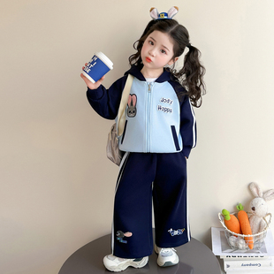 女童表演套装疯狂动物城运动卫衣卫裤春秋朱迪警官儿童演出cos服