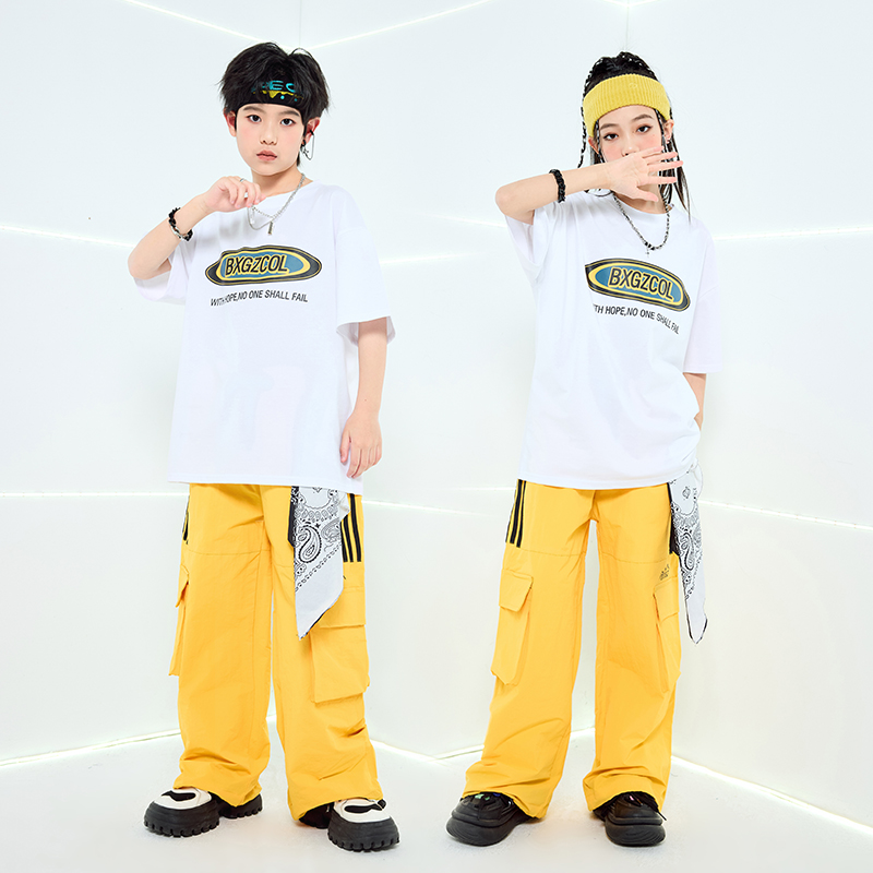 儿童街舞演出服舞蹈男童hiphop套装少儿嘻哈服装女童爵士舞表演