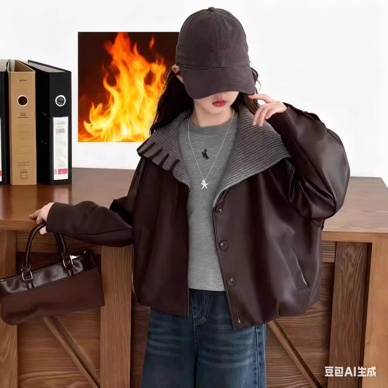 女童连帽皮衣外套春秋新款儿童爆款中大童休闲上衣童装衣服秋装