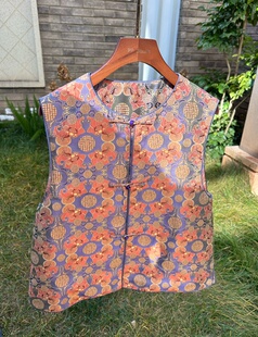 狮子滚绣球马甲 张和才正品带钢印 内衬22姆米6A桑蚕丝