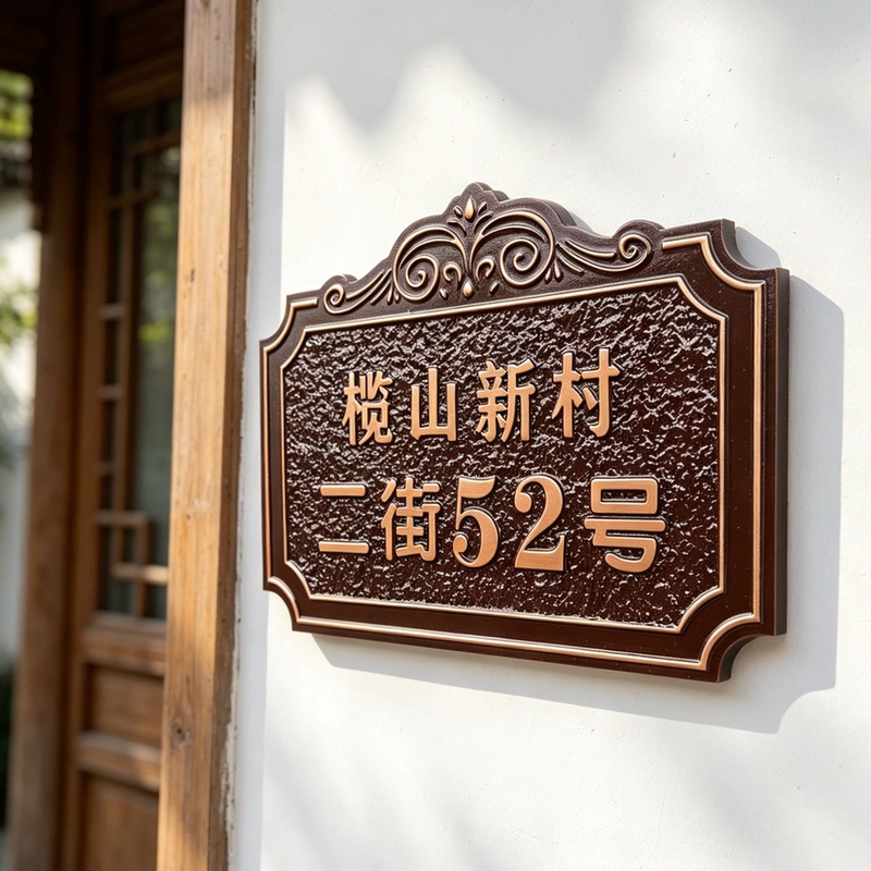 铝合金家用门牌定制做住宅小区套房别墅标识牌个性入户门号码牌