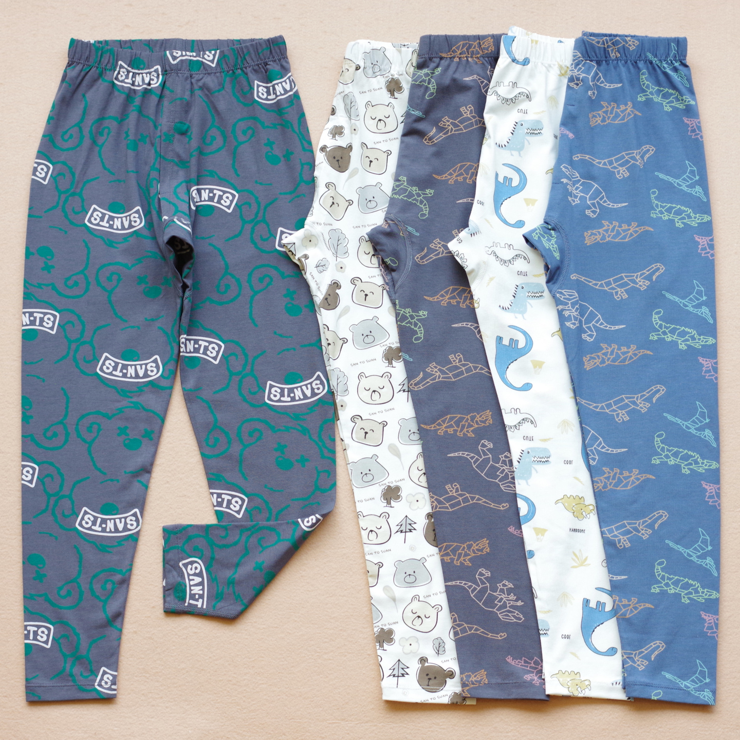 青少年莫代尔棉秋裤男童薄款睡裤