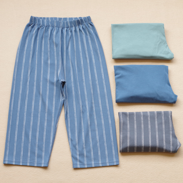 男童八分裤夏季薄款莫代尔棉儿童中大童家居睡裤小男孩七分空调裤