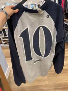 Hollister小海鸥国内代购插肩袖印花长袖T恤不支持退换