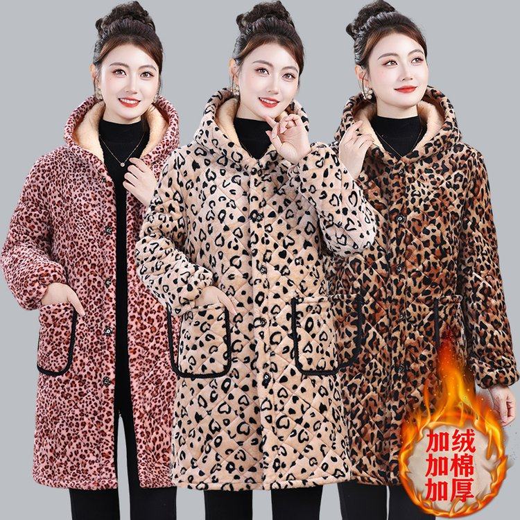 妈妈装连帽夹棉加绒三层加厚棉衣中老年女中长款保暖棉袄冬装外套,女装/女士精品,中老年女装,淘宝优惠券,粉丝福利购,淘宝优惠卷