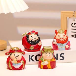 福气小神仙摆件创意钟馗妈祖办公桌面装饰情绪稳定小摆件车饰品新