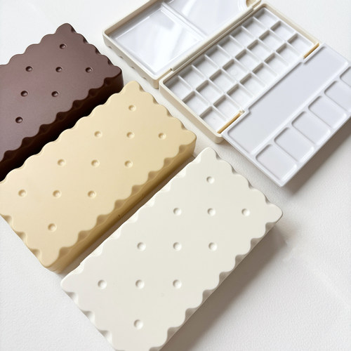 饼干水彩颜料分装塑料盒